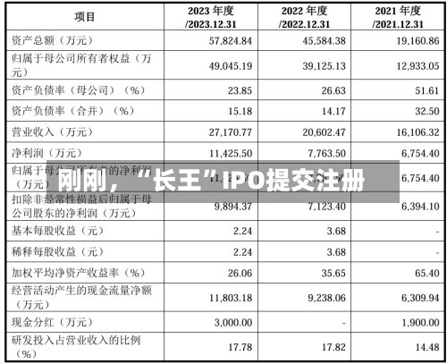 刚刚，“长王”IPO提交注册-第3张图片