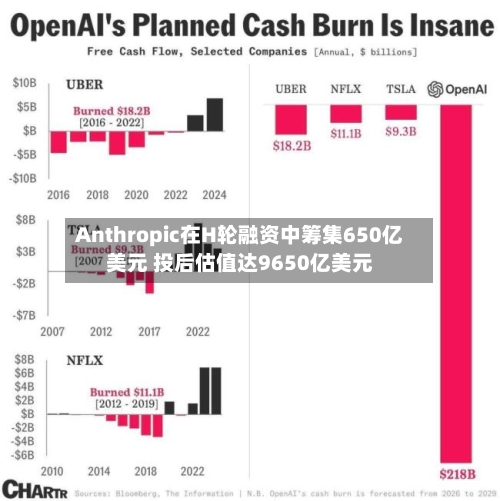 Anthropic在H轮融资中筹集650亿美元 投后估值达9650亿美元