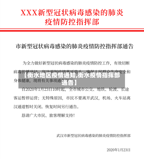 【衡水地区疫情通知,衡水疫情指挥部通告】