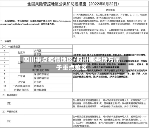 四川重点疫情地区/四川哪些地方属于重点疫区