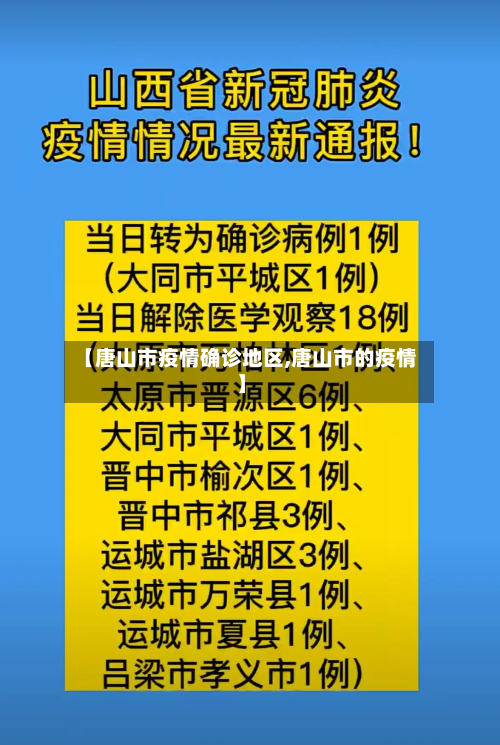 【唐山市疫情确诊地区,唐山市的疫情】