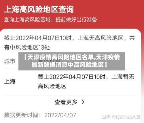 【天津疫情高风险地区名单,天津疫情最新数据消息中高风险地区】
