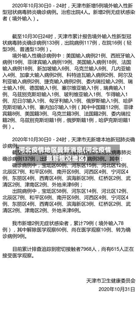 河北疫情地区最新消息(河北疫情最新情况地区)