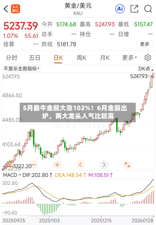 5月最牛金股大涨102%！6月金股出炉	，两大龙头人气比较高-第2张图片