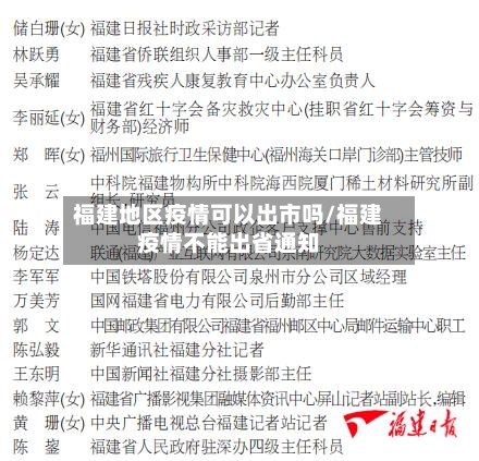 福建地区疫情可以出市吗/福建疫情不能出省通知