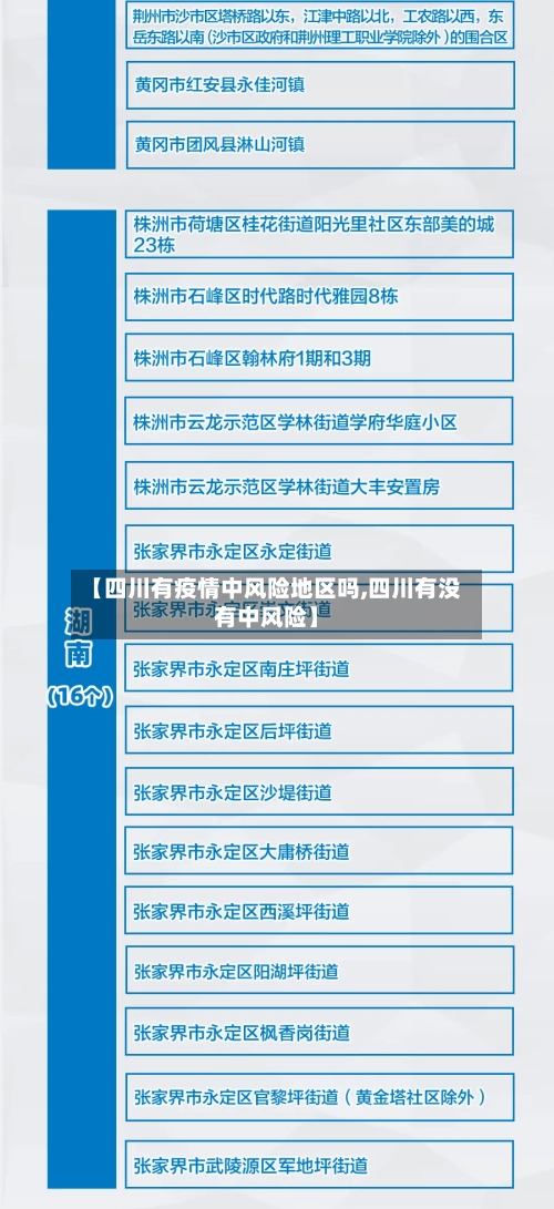 【四川有疫情中风险地区吗,四川有没有中风险】