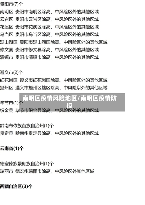 南明区疫情风险地区/南明区疫情防控-第2张图片