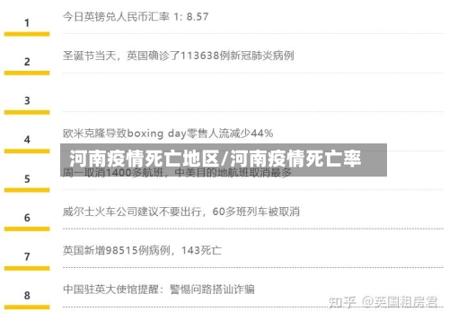 河南疫情死亡地区/河南疫情死亡率