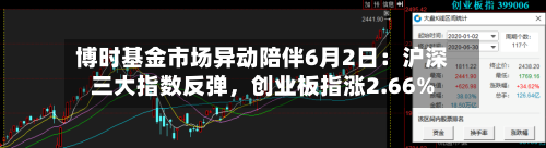 博时基金市场异动陪伴6月2日：沪深三大指数反弹，创业板指涨2.66%-第3张图片