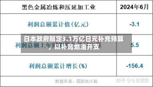 日本政府敲定3.1万亿日元补充预算，以补贴燃油开支-第3张图片