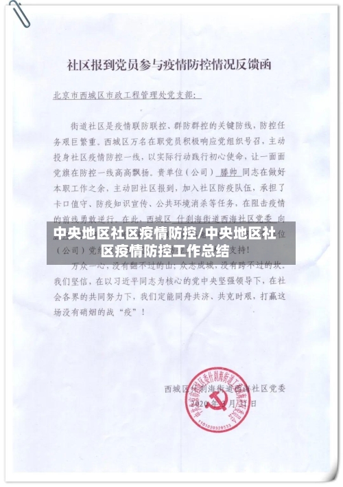 中央地区社区疫情防控/中央地区社区疫情防控工作总结-第2张图片