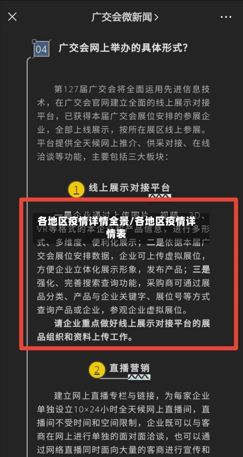 各地区疫情详情全景/各地区疫情详情表