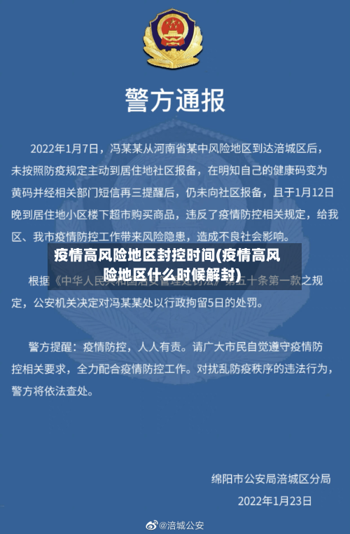疫情高风险地区封控时间(疫情高风险地区什么时候解封)-第3张图片