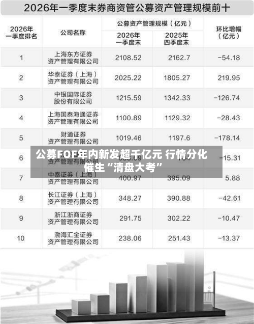 公募FOF年内新发超千亿元 行情分化催生“清盘大考	”-第2张图片