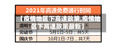 【疫情地区下高速政策,疫情地区下高速政策最新】-第3张图片